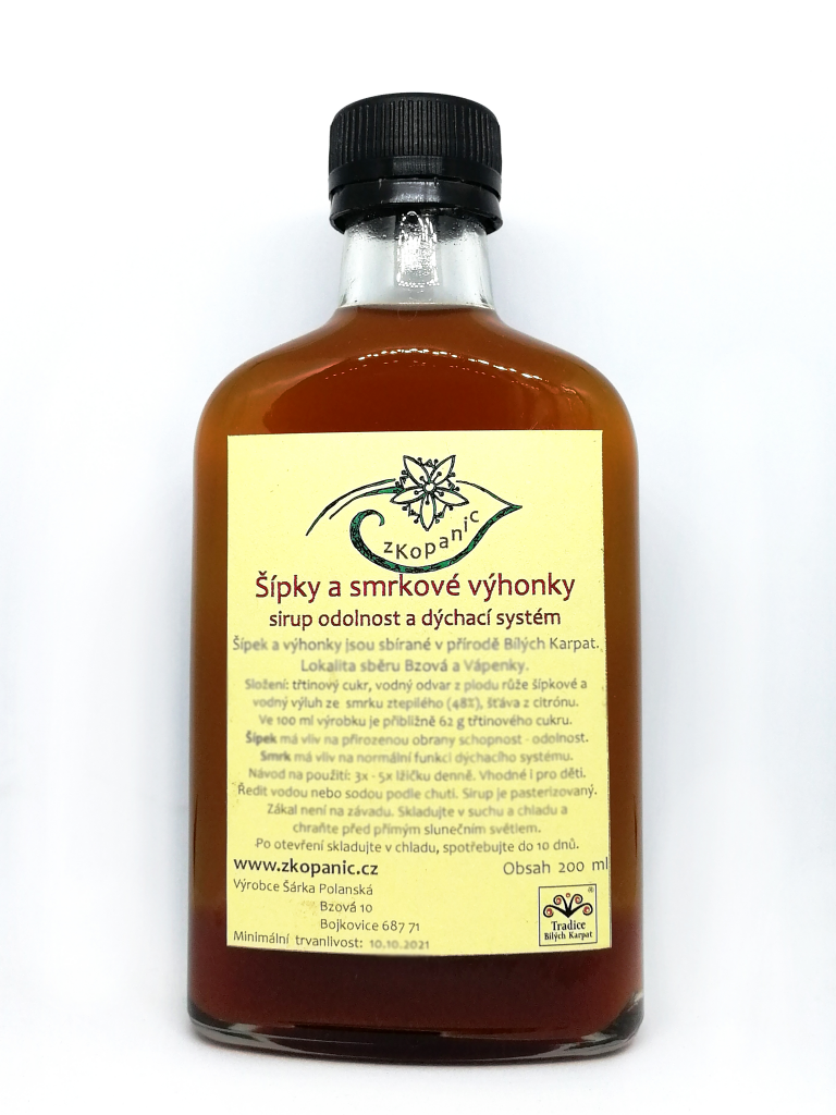 Šípky a smrkové výhonky