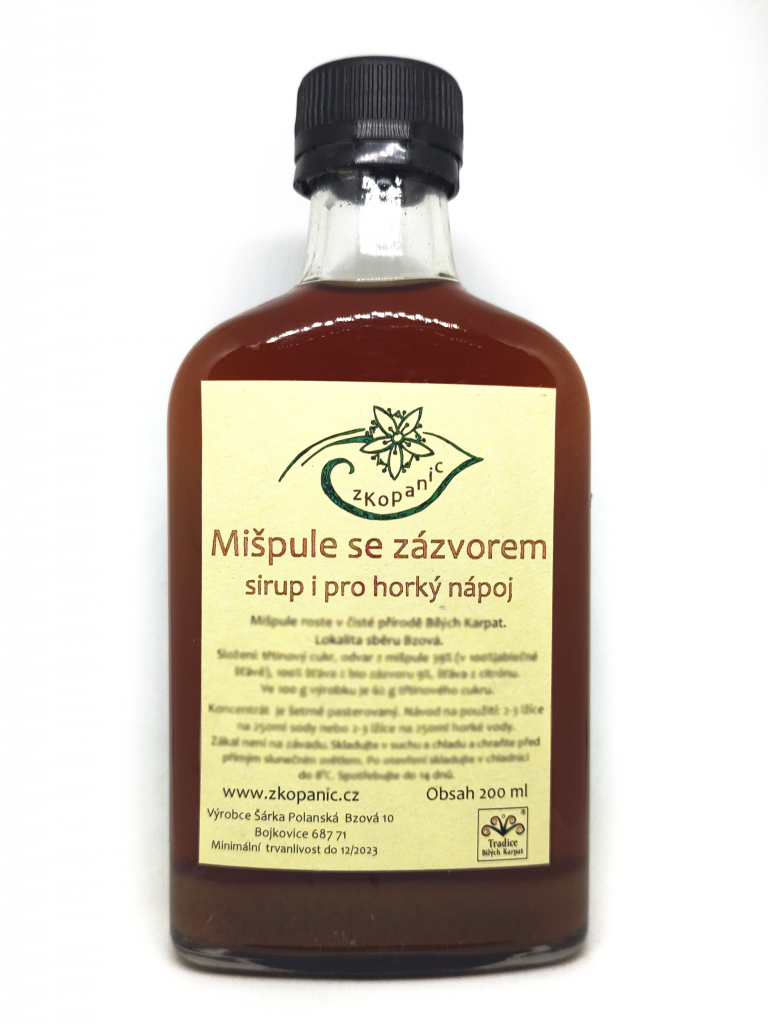 Mišpule se zázvorem sirup i pro horký nápoj