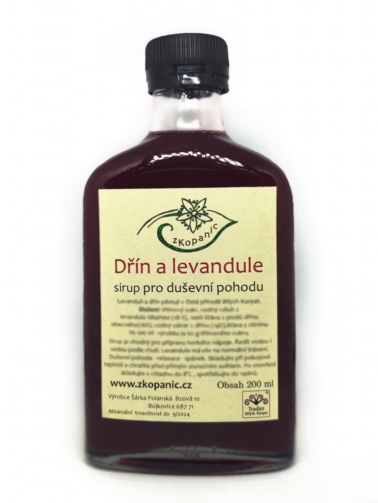 Dřín a levandule sirup