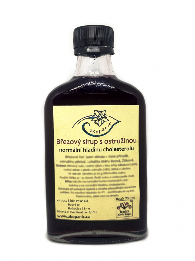 Březový sirup s ostružinou