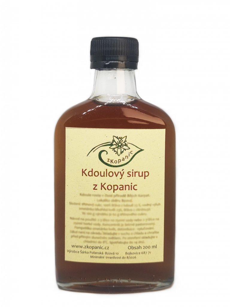 Kdoulový sirup z Kopanic