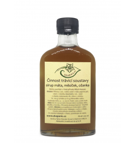 Činnost tr&aacute;vic&iacute; soustavy sirup m&aacute;ta, měs&iacute;ček, ožanka